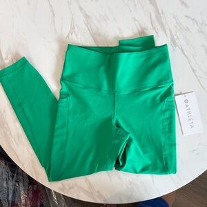 Athleta Girls' Vibrant Green High-Waist Leggings